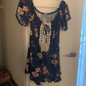 Blue Flower Romper